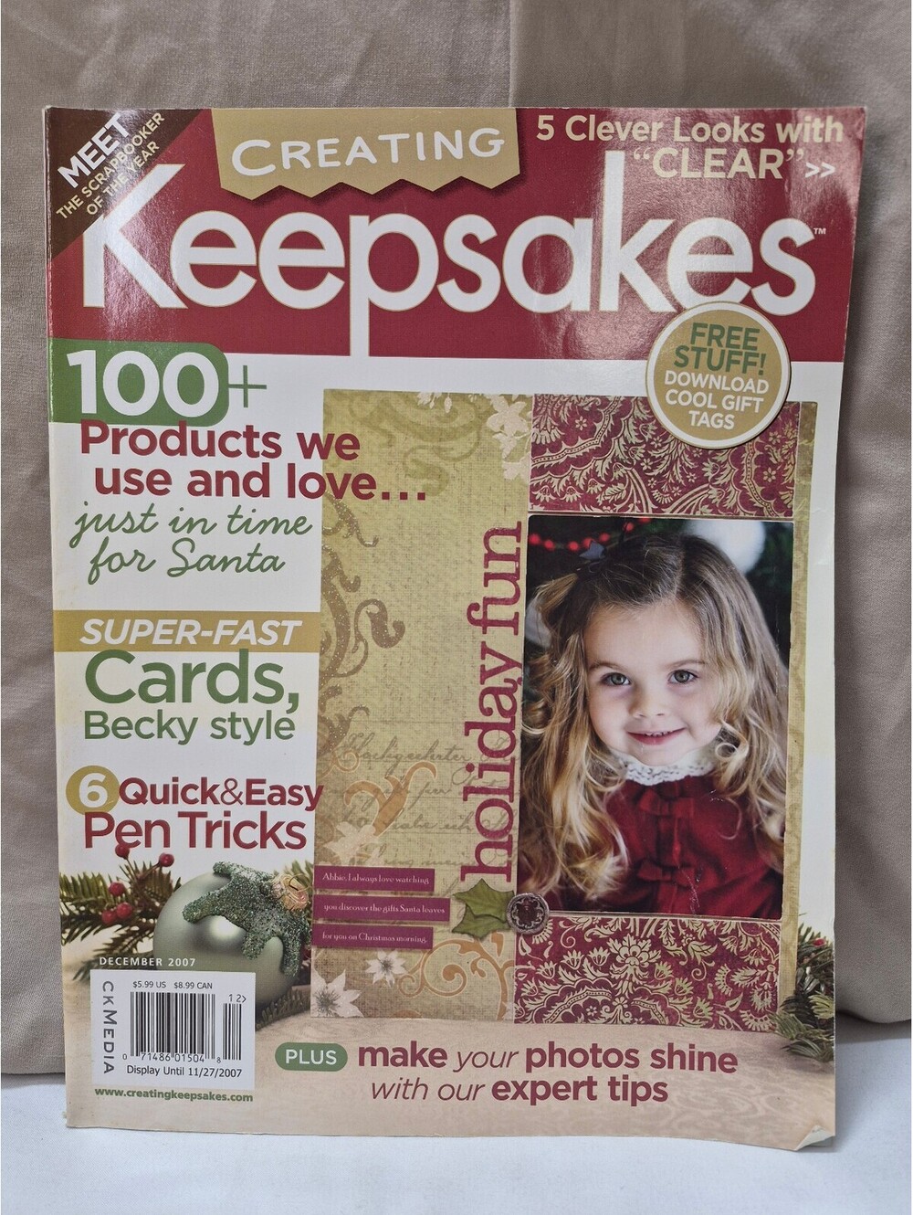 Creating Keepsakes Magazine December 2007 Issue Holiday Craft n Scrapbook J160